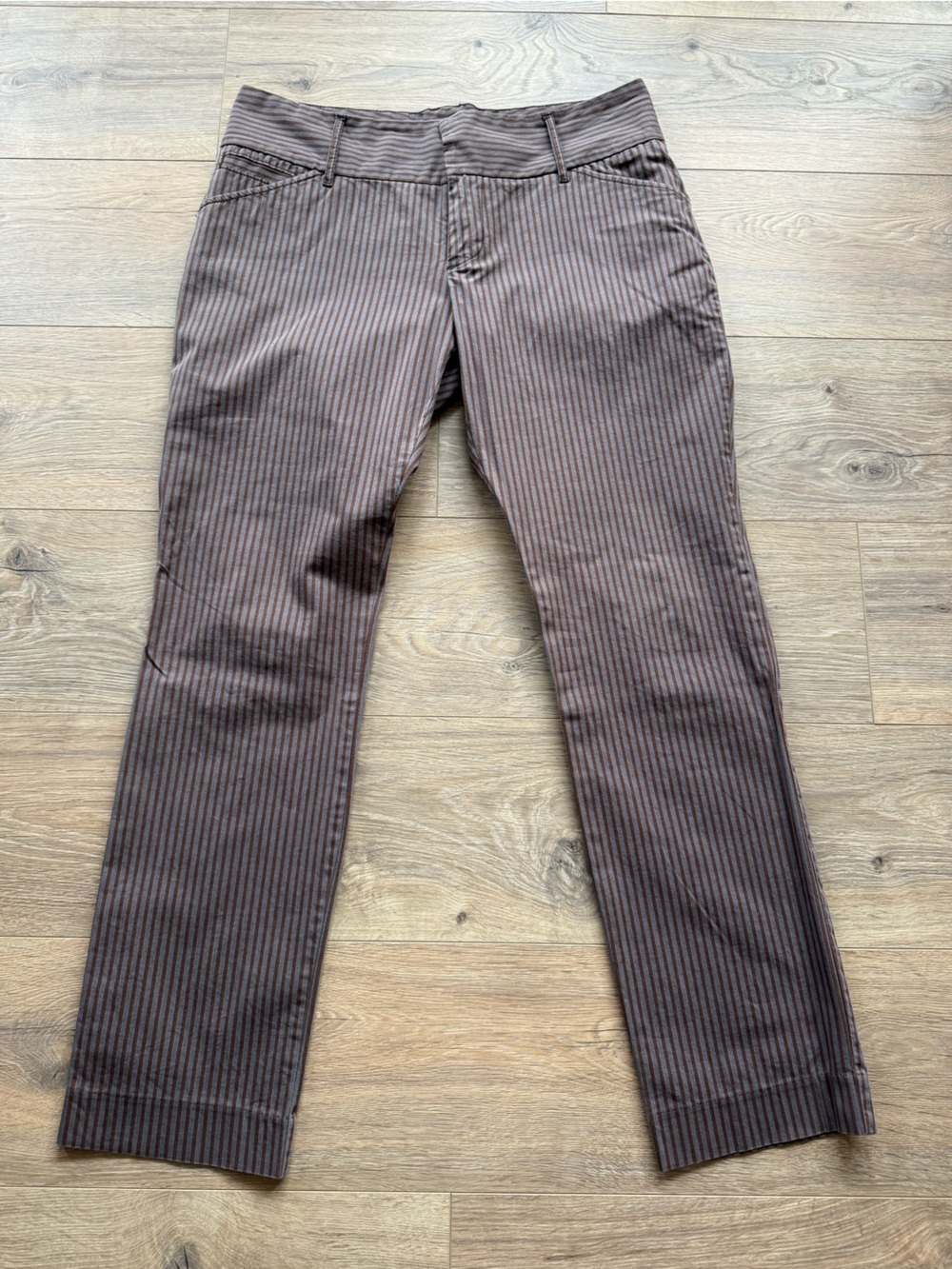Old Navy Women's Brown/Grey Pinstripe Pants